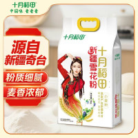 十月稻田 新疆奇台面粉雪花粉5kg10斤 新疆面粉无添加 白面 中筋小麦粉 饺子粉