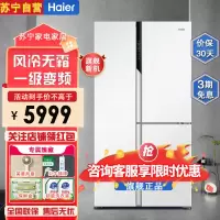 海尔(Haier)BCD-501WLHTS79W9U1 501L大容量对开三门T型冰箱 风冷无霜 变频一级 超薄嵌入冰箱