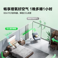 海信KFR-35GW/X300Pro-X1新风空调 深睡宝 大1.5匹 增氧新风 AI省电 新一级能效 深睡眠挂机