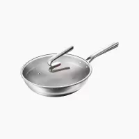 苏泊尔(SUPOR)CC32T1纯钛炒锅无涂层不粘锅32cm不锈钢炒锅家用电磁炉明火炒菜锅