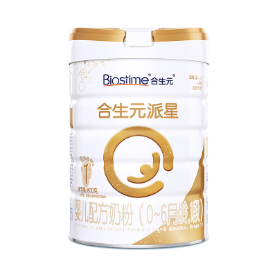 合生元(BIOSTIME)派星 婴幼儿配方奶粉 1段(0-6个月) 法国原装原罐进口 900克