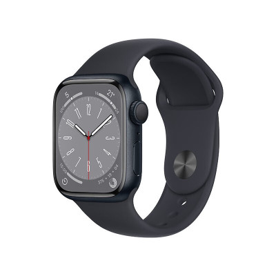 Apple(苹果)Watch Series8 智能手表GPS款45毫米午夜色铝金属表壳午夜色运动型表带MNP13CH/A