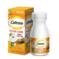 钙尔奇钙片儿童钙片小添佳160片4-10岁维生素d青少年补钙铁锌铜巧克力味咀嚼片营养补充成长钙片儿童 小添佳80片*2