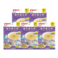 贝亲(Pigeon)婴幼儿辅食粥 宝宝米糊粥 [7个月+瘦肉套餐]5包(1种口味)