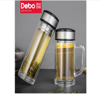 Debo德铂 玻璃杯家用办公室泡茶杯套装 汉纳斯 320ML+360ML德铂