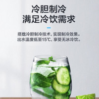 美的(Midea)饮水机家用桶装水办公室双门防尘大储物柜饮水器银色 YD1518S-X 冷热型