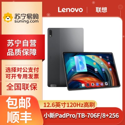 联想(Lenovo) 小新pad pro 12.6英寸 骁龙870 8G+256G 莱茵护眼影音娱乐办公平板电脑 深空灰