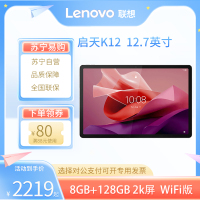 联想(Lenovo)启天K12 TB240FC 12.7英寸平板电脑 8G+128G WIFI版 娱乐学习 家用办公 企业政企采购 全国联保 灰色