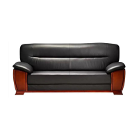 三人沙发 办公沙发 现代中式沙发 商务皮质沙发 接待沙发 三人位