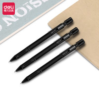 得力(deli)DL-S65中性笔0.5mm黑色中性笔水笔签字笔 办公用品 子弹头磨砂杆12支/盒