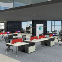 麦格尚 办公沙发组合 现代简约皮艺 办公室商务会客沙发 黑色 西皮 单人+单人+三人