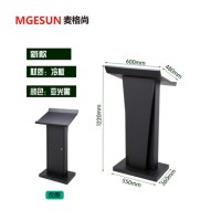 麦格尚 演讲台发言台户外不锈钢迎宾台接待小物业配套登记礼宾台咨客泊车 02款黑色[600*480*1220]