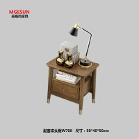 麦格尚 床MGS-WSC-W707 现代简约大床 欧式床 酒店卧室床G 配套床头柜W708