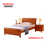 麦格尚 床MGS-WSC-A017 实木橡胶木材质床办公接待床 酒店卧室床 床1200*2000mm(含床垫)