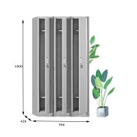 鸿业盛大 HY-1556 更衣柜 钢制更衣柜 3门
