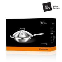 米技 MH-SS30-CN 30CM中式炒锅430不锈钢炒锅 单个 装