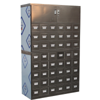 标采定制不锈钢抽屉柜 钢制工具柜 304不锈钢 35格柜子 2100x3500x500mm