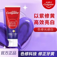高露洁色修光感白牙膏色修科技亮白牙齿修正牙黄成人 100g