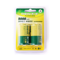 iDiskk德力普1号充电电池煤气灶/热水器/手电筒充电电池 D型电池 1号5000毫安(2节)