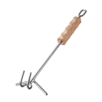 企采严选 不锈钢双钩起子 铸铁盖勾起 荷兰锅起锅盖钩子防 [MS-34]双钩起子