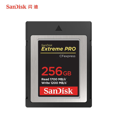 闪迪CFexpress Type-B存储卡高端相机内存卡XQD CFE-256G + 闪迪-F451-读卡器