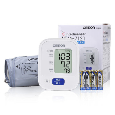 欧姆龙血压测量仪HEM-7121家用电子血压计机高精准上臂式中老年全自动医用