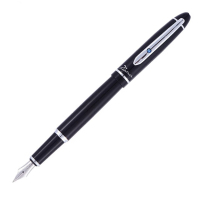 毕加索(pimio)608亮黑钢笔签字笔男女士商务办公成人学生用0.5mm墨水笔安格丽丝系列