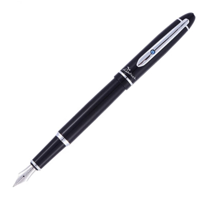 毕加索(pimio)608亮黑钢笔签字笔男女士商务办公成人学生用0.5mm墨水笔安格丽丝系列