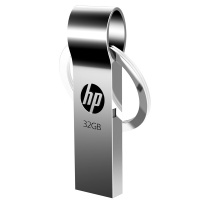 惠普(HP)USB2.0 U盘 V285W 32GB 黑曜色防水抗摔便携钥匙扣车载优盘