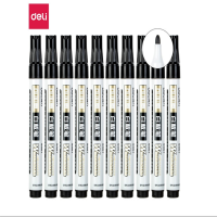 得力(deli)S507 黑色白板笔/易擦白板笔教师标记笔 10只/盒