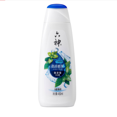 六神沐浴露(劲凉酷爽)男女通用450ML*单瓶装