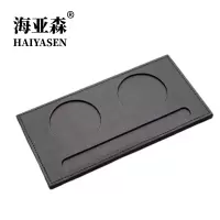 海亚森 TK-3123 12*24cm皮革两杯位杯托 1套/个(计价单位:个)黑色
