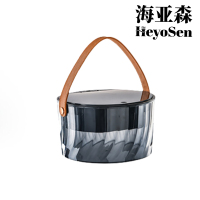 海亚森M1C109 中号茶渣桶带排水管2件套3L静谧蓝 2个/套