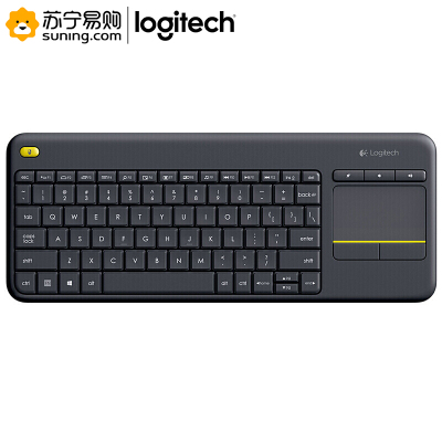 罗技(Logitech) 无线触控键盘 K400+ 黑色