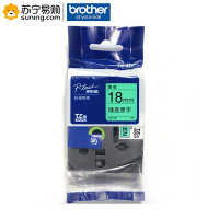 兄弟(brother)标签色带 TZE-Z741 18mm 绿底黑字