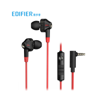 漫步者(EDIFIER) GM360 入耳式双动圈四核音乐 耳机 (计价单位:个) 黑红色