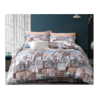 霜叶 床品四件套 1.5米 被套203*229cm 床单230*240cm 枕套74*48*2 印花款 货期5-10天