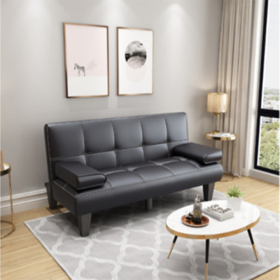 简易现代简约办公小户型沙发床 多功能可折叠两用客厅沙发 2000*760*750MM G 黑色