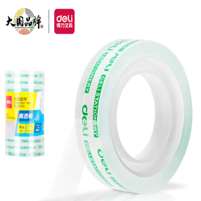 得力(deli) 文具胶带 12mm*18m*38um 30029 6卷/筒 100003815