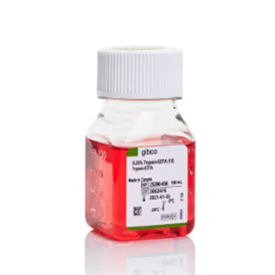 Gibco 胰蛋白酶-EDTA 0.25% 含酚红 100ML 25200056