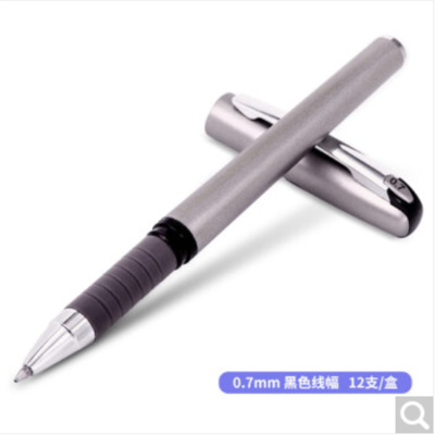 得力 中性笔S26商务办公签字笔粗黑色0.7mm学生硬笔书法练字用笔 S26-A中性笔6只 0.7mm 其他/other