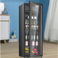 美菱(MeiLing)126L大容量冰吧 茶叶水果立式冰柜 超市办公室冷柜 冷藏保鲜展示柜 SC-126FL