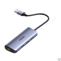 绿联 CM252 USB转千兆网口扩展坞 笔记本外置有线网卡网线口转接头3.0分线器