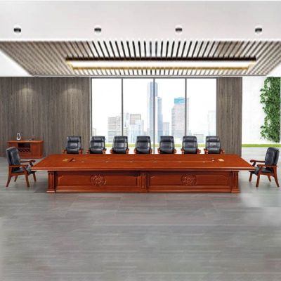 三圣 会议桌典雅实木油漆会议桌培训桌 6000*1900*760mm YC(不含椅子)