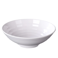 密胺面碗大汤碗内外螺纹加厚 白色 9英寸 直径22.5CM高8.8CM