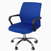 办公椅弹力椅套布不含椅 S码 宝蓝色