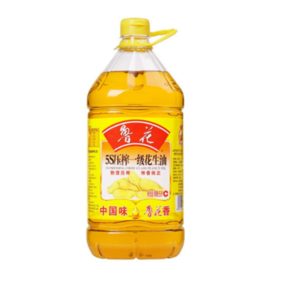 鲁花5S 压榨一级花生油 5L