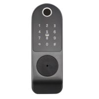 启晟 QCZ12指纹锁商用全自动智能密码锁刷卡感应公寓牛头锁APP款(含锁芯)YC