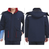 安赛瑞 短款防寒工作服 300264 深蓝160 1件