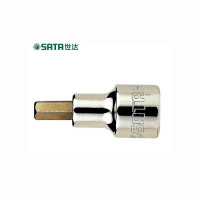 世达(SATA) 12.5MM系列50MM长六角旋具套筒10MM 24206